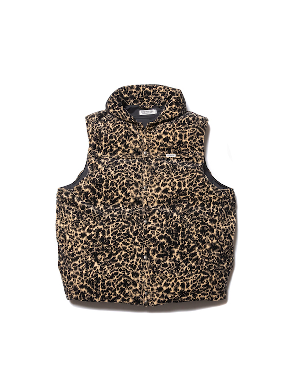 COOTIE Corduroy Leopard Oversized Down Vest